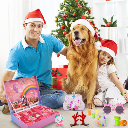 Advent calendar 2025 for children girls, 24 days Christmas countdown gift jewelry advent calendar including toys and hair accessories, gifts for girls