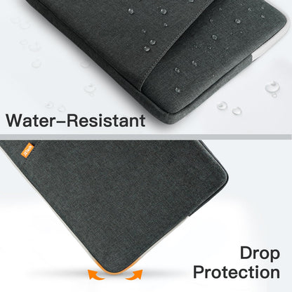 JETech Laptop Sleeve for 13.3-inch MacBook Air/Pro, 14-inch MacBook Pro 2021 M1, 13-13.6 inch Notebook, waterproof, shockproof, Bag with Pocket (Dark Gray)