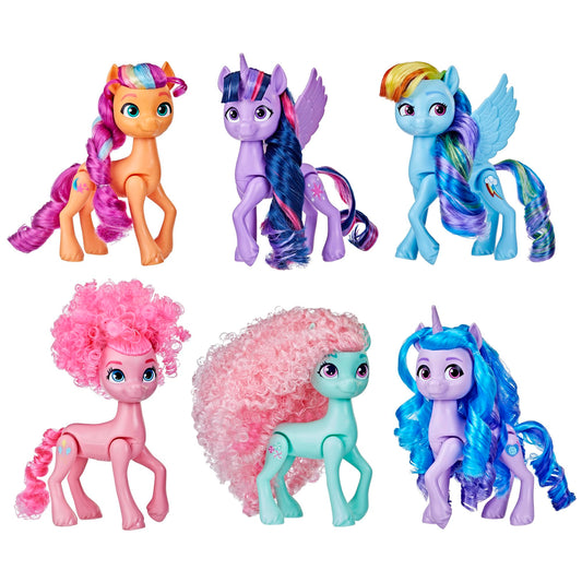 My Little Pony doll Rainbow Set with 6 pony figures (14 cm), unicorn toys for girls and boys.
