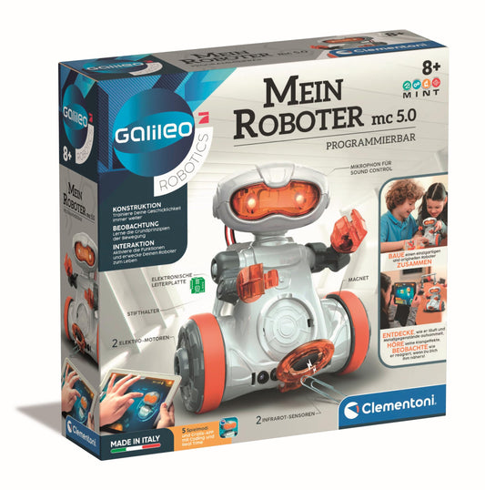 Clementoni Galileo Robotics - My Robot MC 5.0, Robotics for young engineers, high-tech toy, teaching programming for kids aged 8 and up 59158