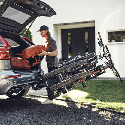 Thule EasyFold XT bike carrier for towbar 2 bikes silver