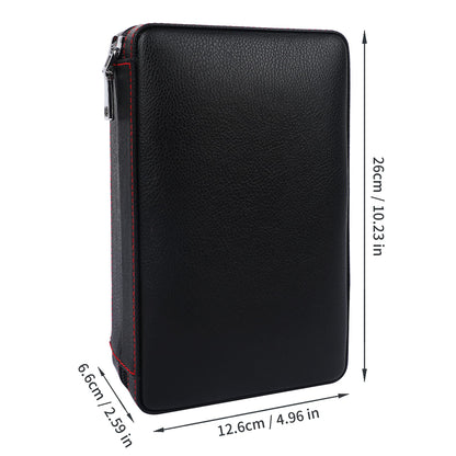 4-finger portable travel leather cigar case, cigar cutter, cigar humidifier with cigar cutter and humidifier, best man gift, birthday gift.