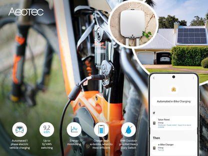 Aeotec Outdoor Heavy Duty Switch - IP44, 40A, Z-Wave, HomeAssistant, outdoor, pump control, ventilation control, E-bike charging, sprinklers, heater, infrared heating, moisture-resistant ventilator