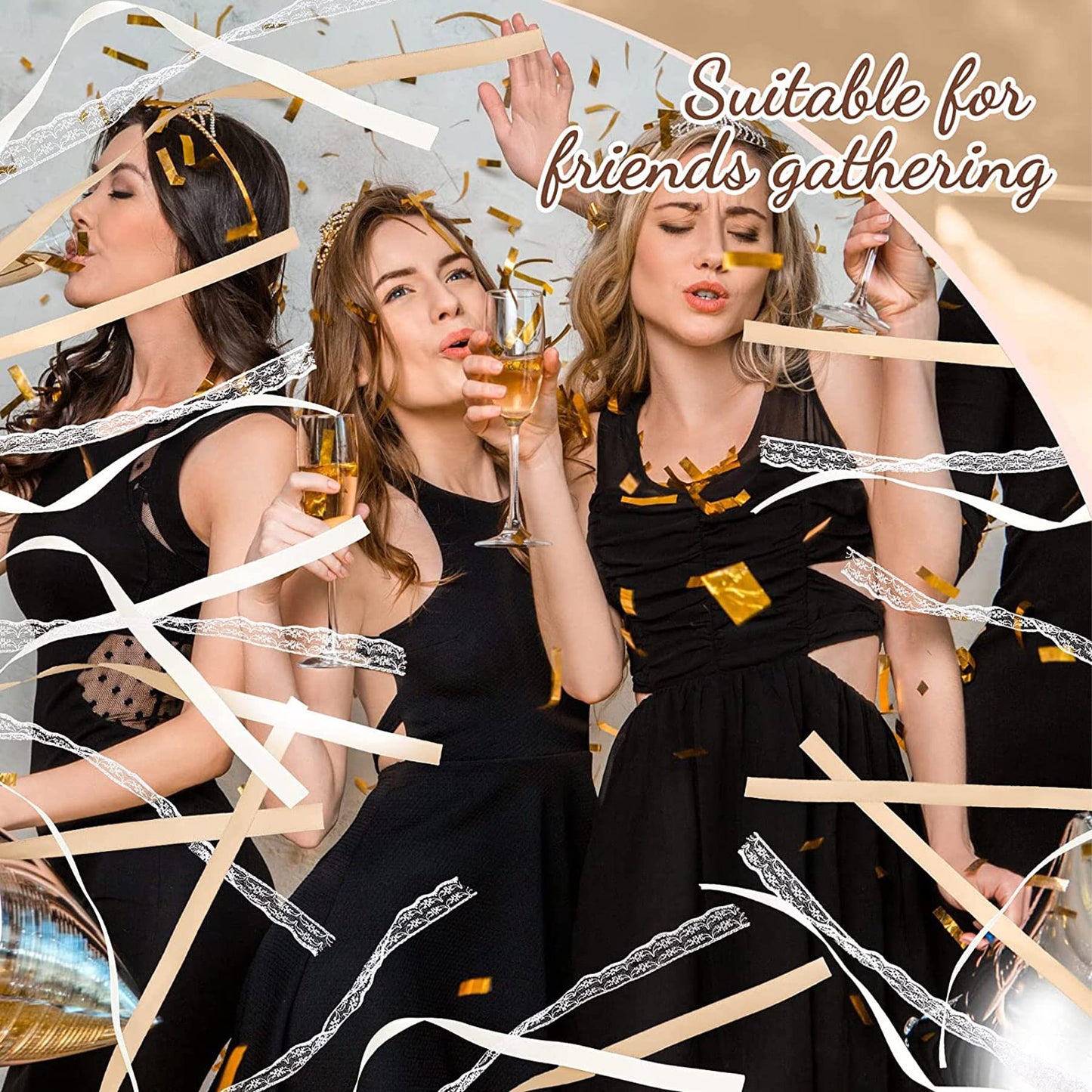 Wedding Wands, 50 sticks with 100 large bells and 150 wedding ribbons, silk fairy wand, party favors, magic wands wedding streamers for weddings, birthdays, holiday celebrations.