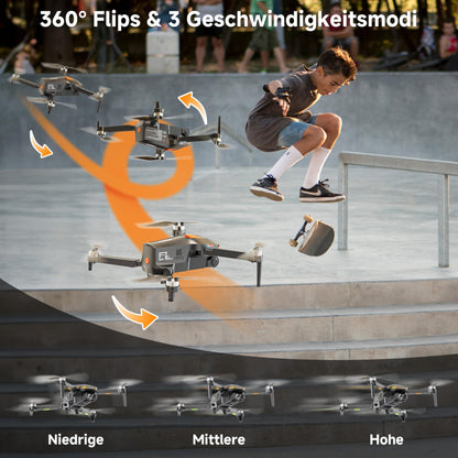 PLEGBLE drone with camera for kids adults, brushless motor mini drone FPV RC quadcopter with WiFi 1080P, altitude hold, 3D flip, headless mode, toy and gifts for boys beginners