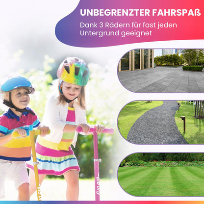 Fun Pro Two-wheeled scooter for children 6 years and up, preschool age and up to 80KG weight. The safe premium scooter for kids with LED wheels, foldable, for ages 5-9.