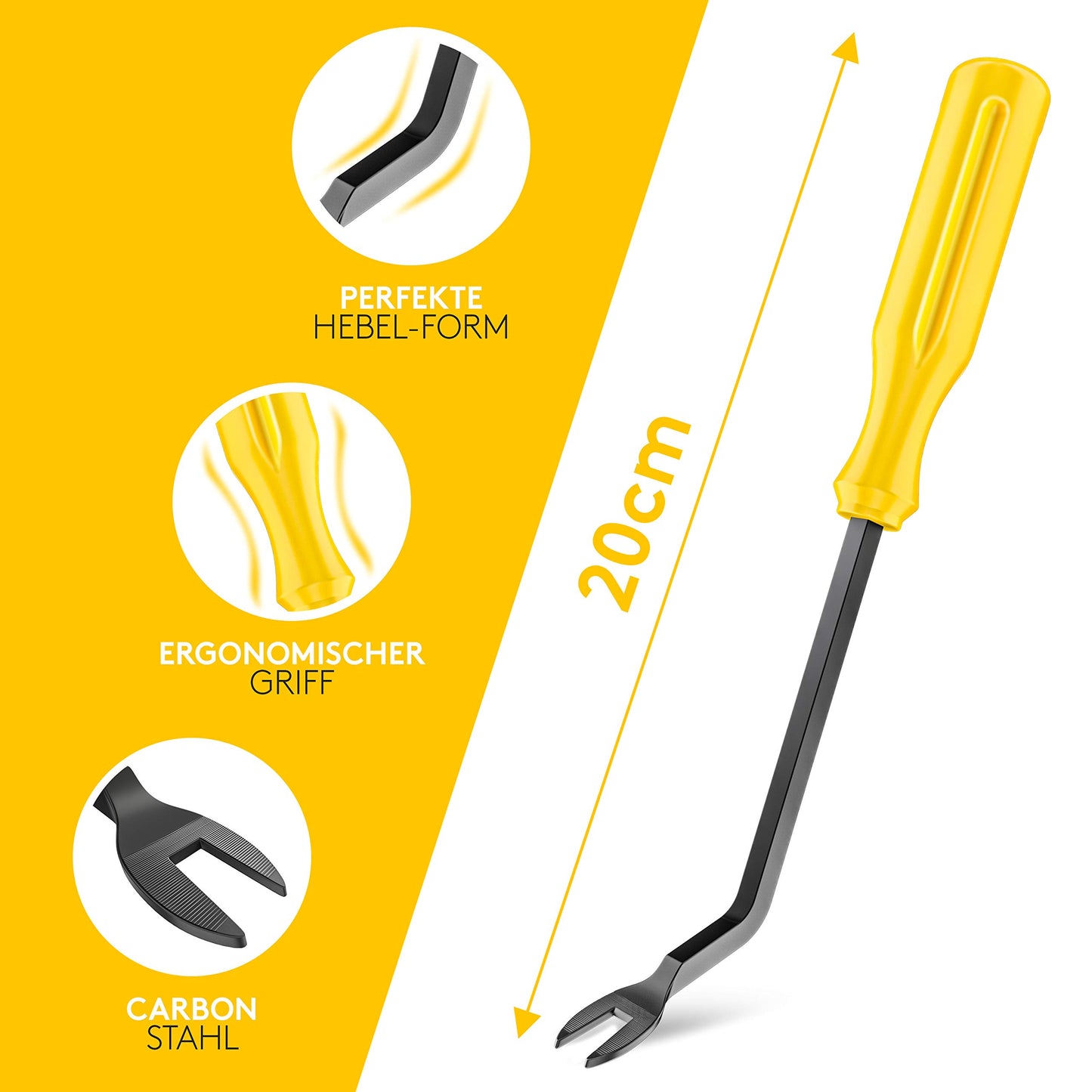 Fastening clips car + car disassembly tools set by SCHMITZ.Tools [700 pieces] lever tool car - automotive tool - car interior accessories - car clips - clips - push rivets - fastening clips