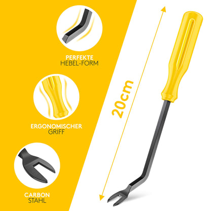 Fastening clips car + car disassembly tools set by SCHMITZ.Tools [700 pieces] lever tool car - automotive tool - car interior accessories - car clips - clips - push rivets - fastening clips
