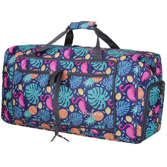 ehsbuy 60L Travel Duffel Bag Large Foldable Sports Bag for Men and Women with Shoe Compartment Waterproof Gym Bag for Sports Vacation Overnight Stay