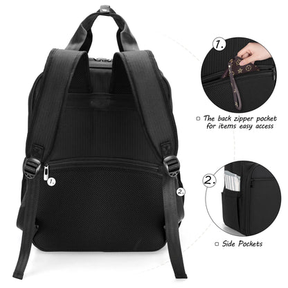 CURMIO Cocktail Shaker Set Bag, Storage Bag for Bartender Sets, Carry Bag for Barkeeper Set, Travel Bag for on the go, Cocktail Party or Wedding (NO COCKTAIL ACCESSORIES), Black