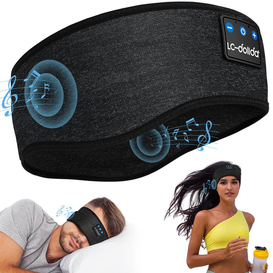 Bluetooth 5.4 Sleep Headphones, Sleep Headband Bluetooth Headphones for Sleeping, Comfortable Sports Headband for Side Sleepers, sports training, jogging, yoga, traveling