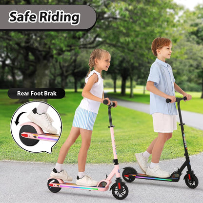 Caroma E Scooter for Kids aged 8-14, Max 17Km/h, 150W motor, Foldable Electric Scooter for Kids, Adjustable speed & height, LED display, Gift for Children and Teens (Blue)