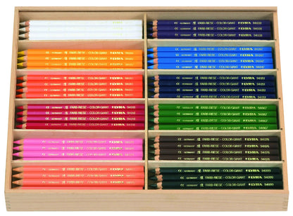 Lyra Color Giant®, painted colored pencils, wooden box with sliding lid 144 pencils