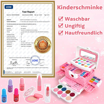 Make-up case for girls 55 pieces Washable children's makeup set Gift 3 4 5 6 7 8 9 10 years