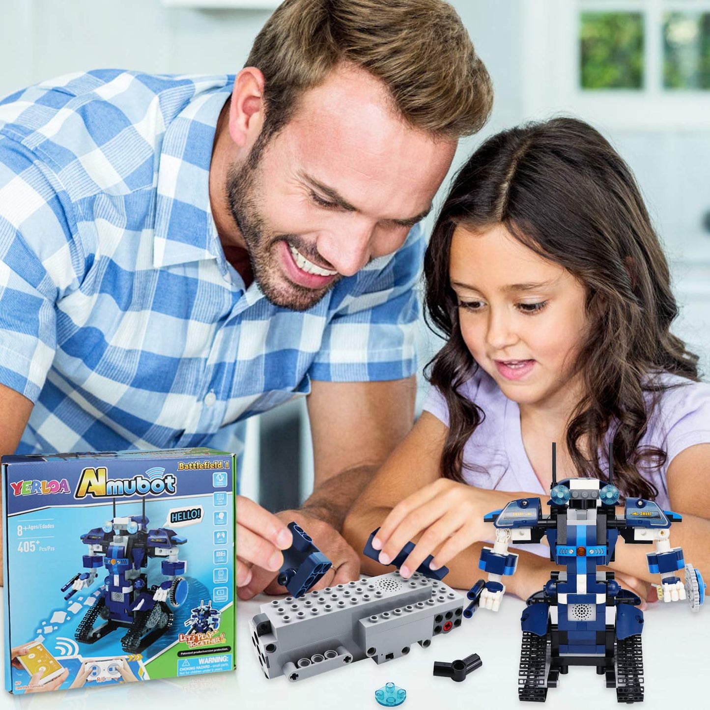 Yerloa Robot Kids Ages 8+, Remote Control Kit Toy, STEM Programmable Building Toy Gift for Boys Girls 6-12 (405 pcs)
