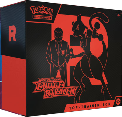 Pokémon Trading Card Game: Top Trainer Box Crimson & Purple - Eternal Rivals (1 full-art promo card, 9 booster packs, and premium accessories)