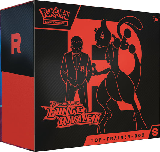 Pokémon Trading Card Game: Top Trainer Box Crimson & Purple - Eternal Rivals (1 full-art promo card, 9 booster packs, and premium accessories)