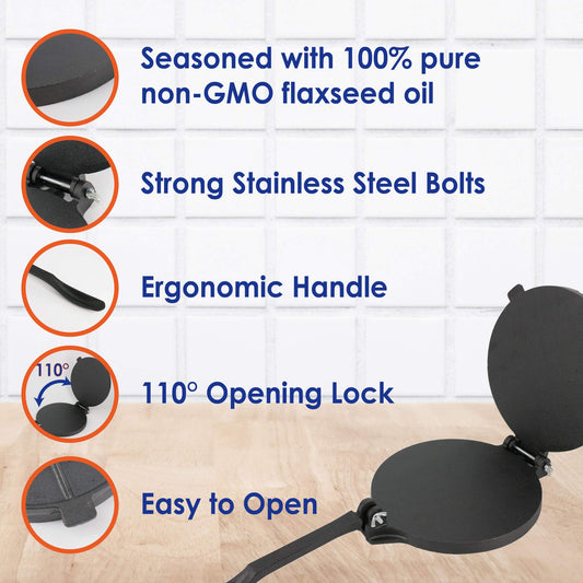 8-inch cast iron tortilla press