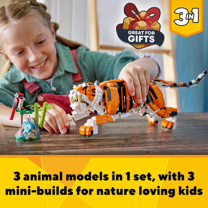 LEGO Creator Forest Animals: Red Fox, set with Fox & 31129 Creator Majestic Tiger, Panda or Fish