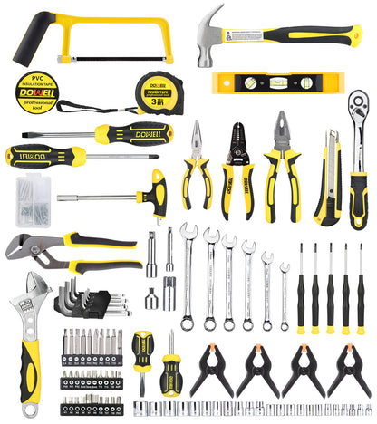 DOWELL mechanic tool set socket wrench car repair tool set 168pcs hand tool kit tool box storage box