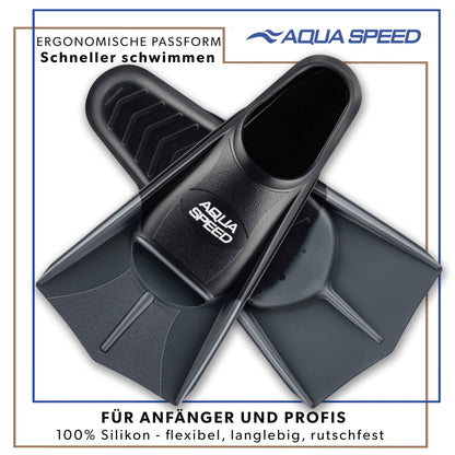 Aqua Speed training fins + Ultrapower backpack | Swim fins | Short fins | Color: silver/26 Size: 31/32