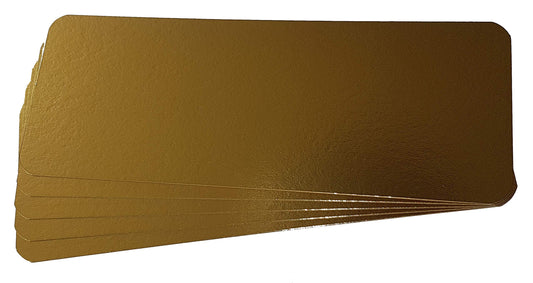 25 salmon trays 185 x 530 mm gold/silver for vacuum-sealing.