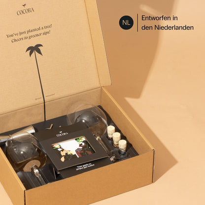 Cocora Gin-Tonic gift set | 11-piece cocktail set | Gin accessories | Gin tonic cocktail glasses | Spices (Silver)