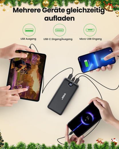Power Bank 27000mAh Powerbank 22.5W External Battery, PD20W USB C Output Fast Charging Portable Charger for iPhone 16 15 14 13Pro, Huawei, Samsung, etc.