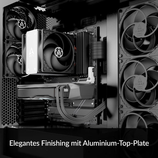 ARCTIC Freezer 36 - CPU cooler with push-pull for Intel & AMD, single-tower, two pressure-optimized 120mm P-fans, hydrodynamic bearing, 200-1800 rpm, 4 heatpipes, incl. MX-6 thermal paste.