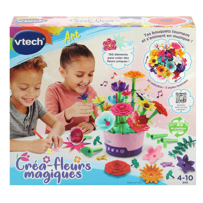 VTech - Magic Flowers, creative workshop for kids, musical flower bouquet, made from more sustainable materials, creative hobby, gift for children aged 4 to 10 years - content on