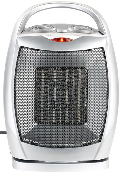 Sichler Household Appliances Ceramic Heater: Compact ceramic fan heater with oscillation, 3 levels up to 1,500 watts (camper heater, ceramic fan, desk socket)