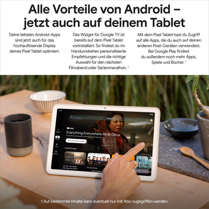 Google Pixel Tablet - Android tablet with 11" display and long-lasting battery life - 8GB RAM - 256GB storage - Porcelain