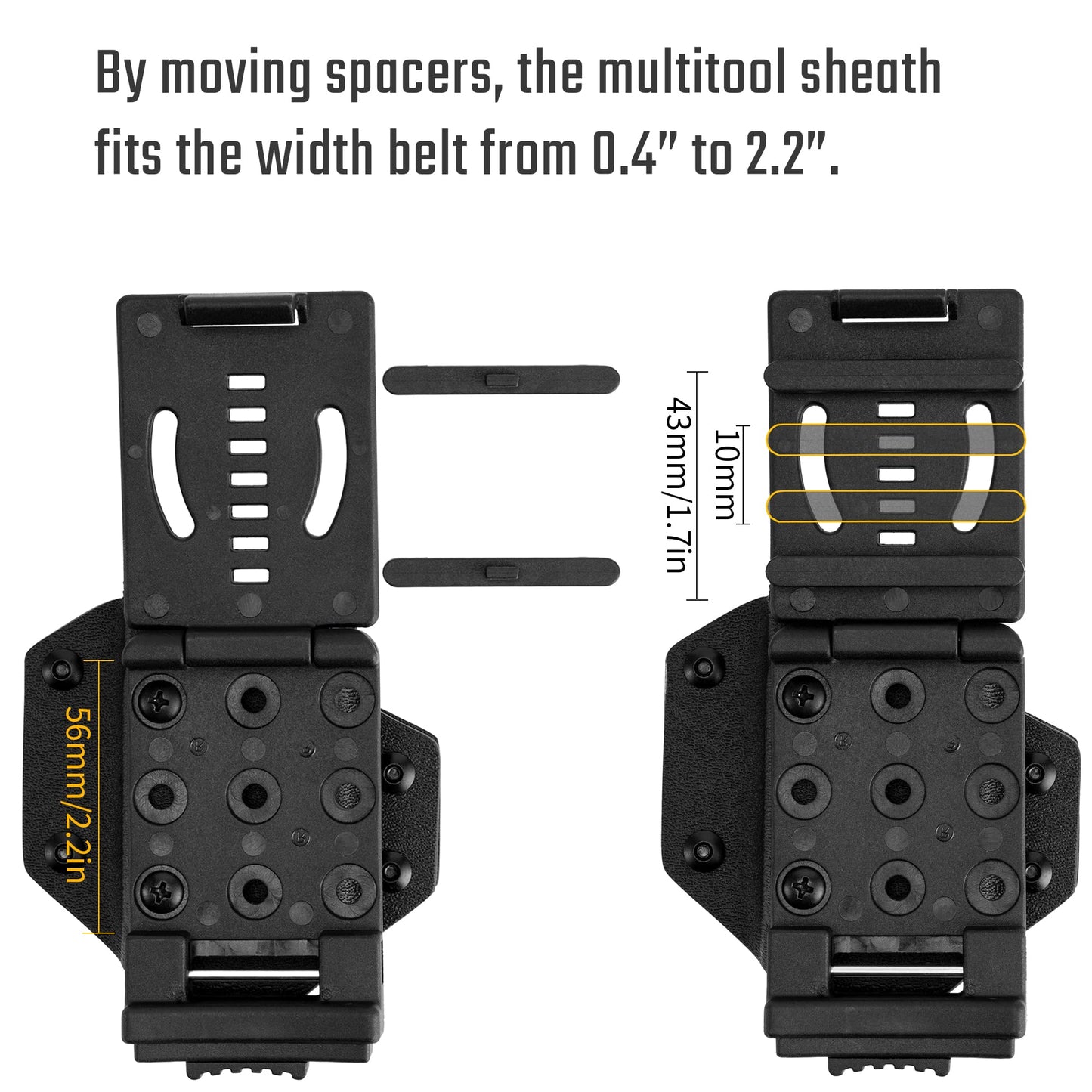 TACTICAL GEEK TX1 Multitool Sheath, EDC Multi-Tool Sheath Holder Holster, Adjustable Sheath with Back Clip for Belt, Multi-Tool Not Included, Black Carbon Fiber Pattern