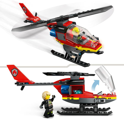 LEGO City Firefighting Airplane, Firefighter Set with Airplane Toy for Kids & City Fire Helicopter, Set with Helicopter Toy and Pilot Figure