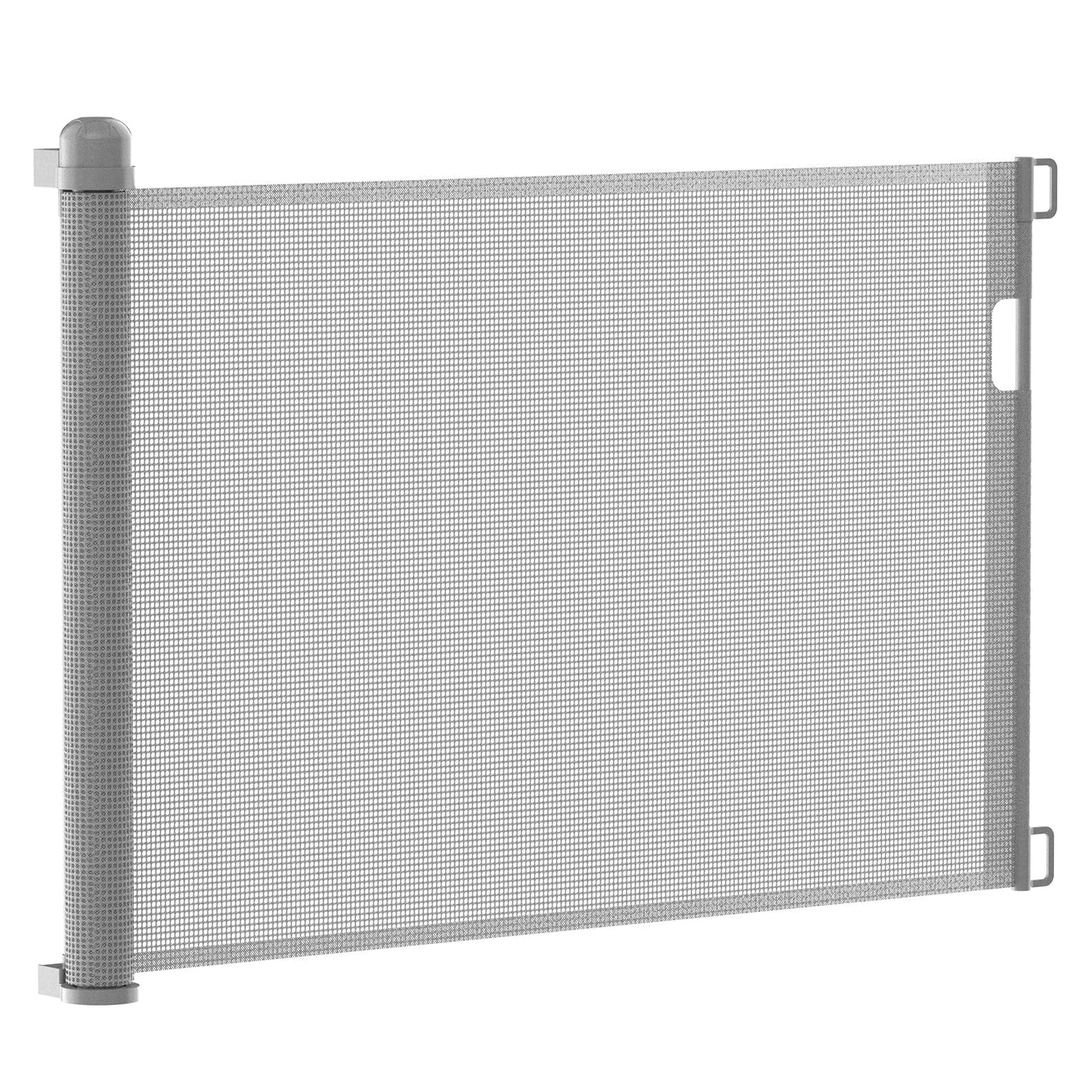 NAIZY door safety gate roller 0-180cm stair gate roller dog door gate and baby stair gate retractable door expandable dog barriers for indoor and outdoor use - Gray