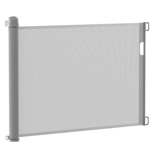 NAIZY door safety gate roller 0-180cm stair gate roller dog door gate and baby stair gate retractable door expandable dog barriers for indoor and outdoor use - Gray