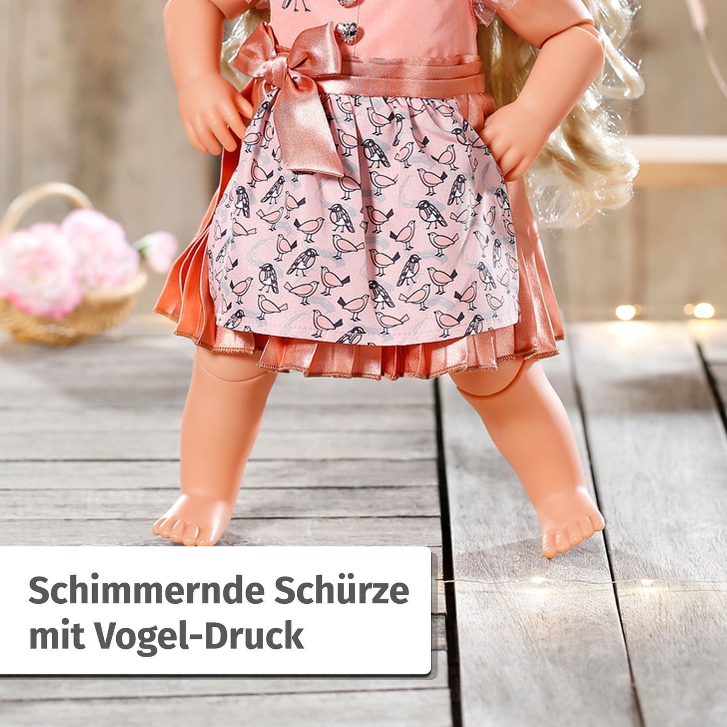 BABY born Dirndl, doll dress for 43cm dolls, 836828 Zapf Creation, Pink