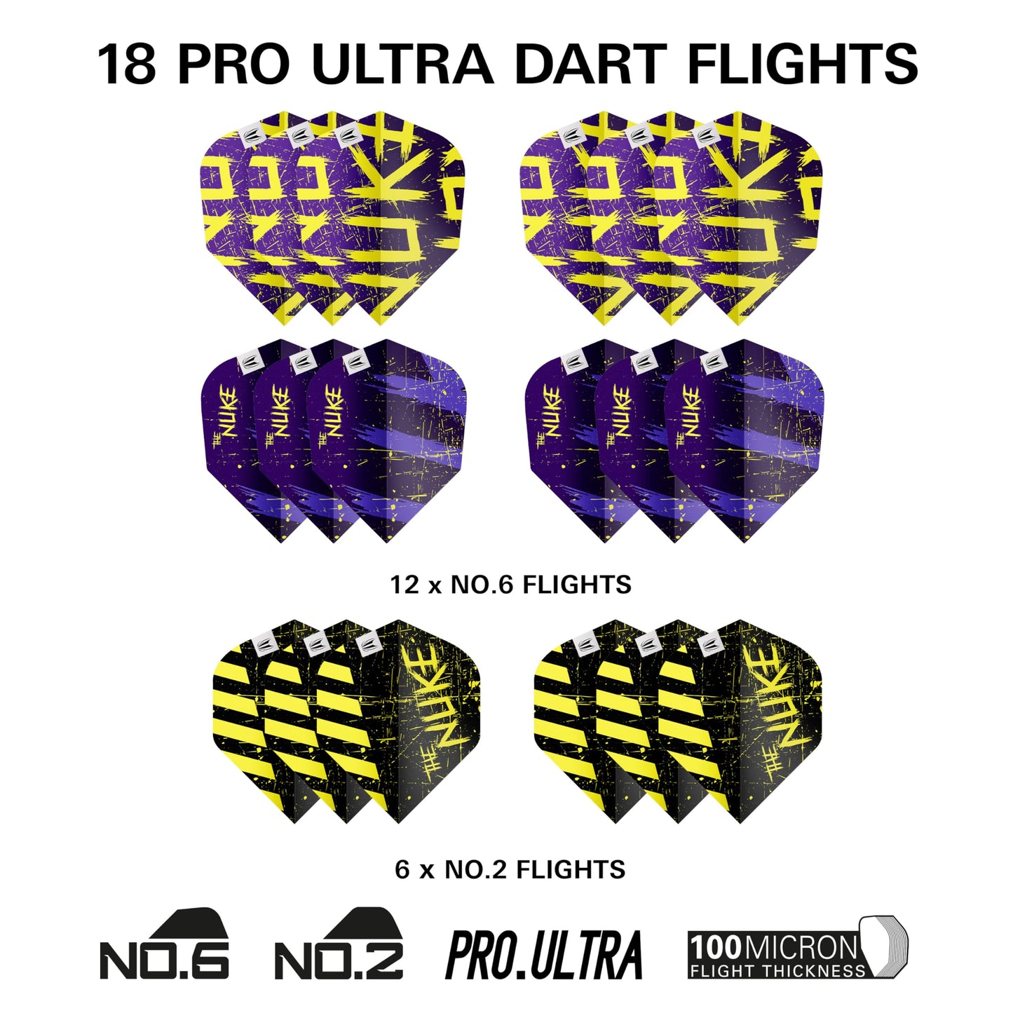 Target Darts Luke Littler Dart Accessories Set | The Nuke 85-piece Dart Set includes dart flights and protectors, shafts, flight protector, multi-tool, dart point sharpener, and steel.