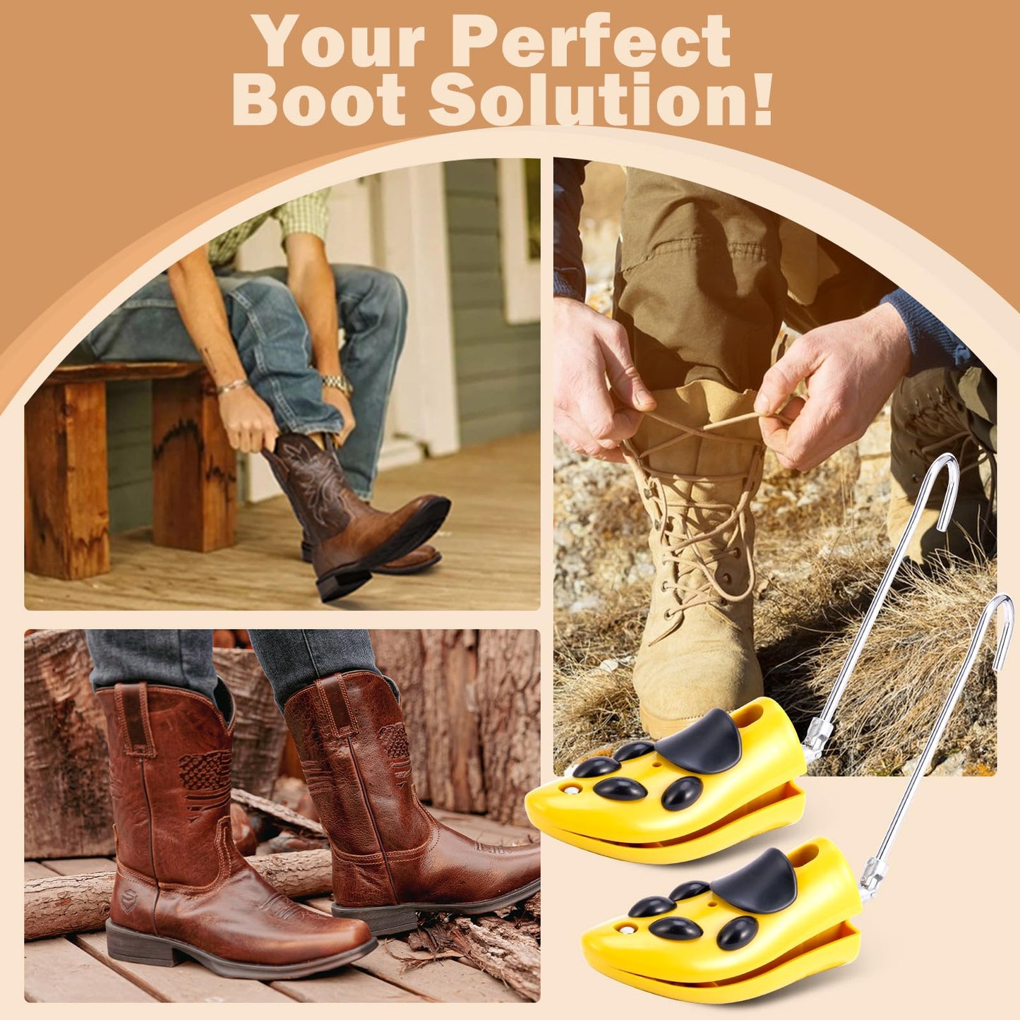 Exshoiu Shoe Stretcher, Boot Stretcher, High Instep Shoe Stretcher, Pair of Adjustable Shoe Stretchers for Men and Women.