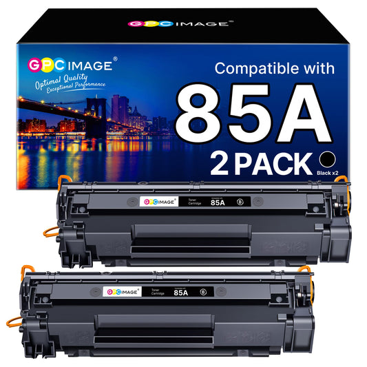 GPC IMAGE 85A compatible Black Toner for HP 85A CE285A Toner for HP Laserjet P1102W P1102 P1100 P1106 P1108 P1109 M1130 M1132 M1210 M1210MFP M1212 M1212NF M1217NFW (2-Pack)