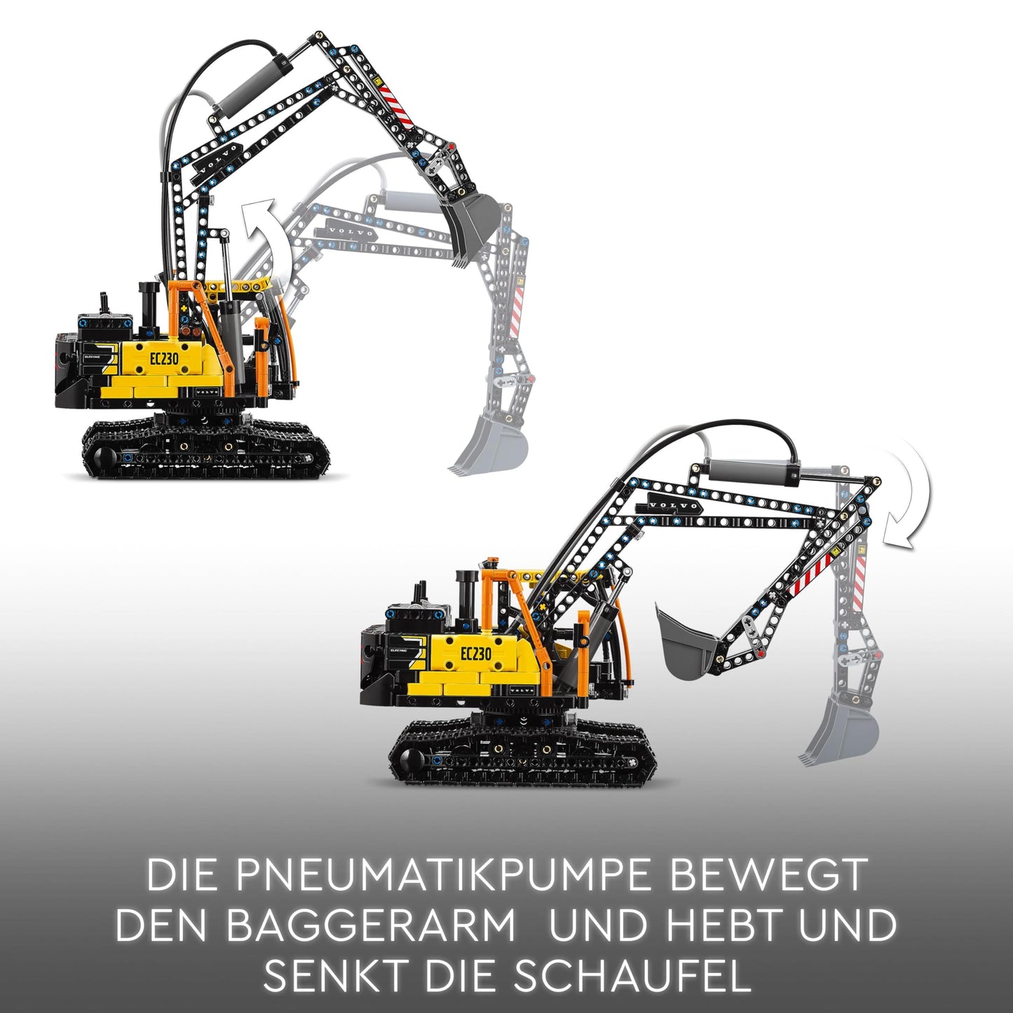 LEGO Technic Volvo FMX truck with EC230 Electric Crawler Excavator, kids toy, gift set for boys and girls aged 10+, construction vehicles toy, excavator toy set 42175