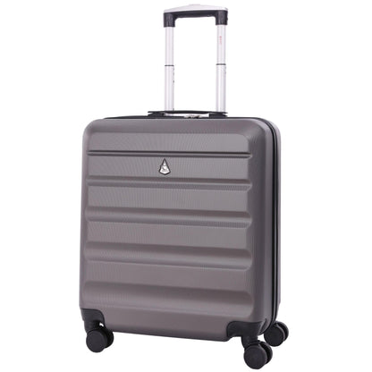 Aerolite 56x45x25cm Easyjet / British Airways / Jet2 maximum 4 wheel carry-on lightweight hard shell cabin suitcase travel trolley luggage 56x45x25 (Charcoal Grey)