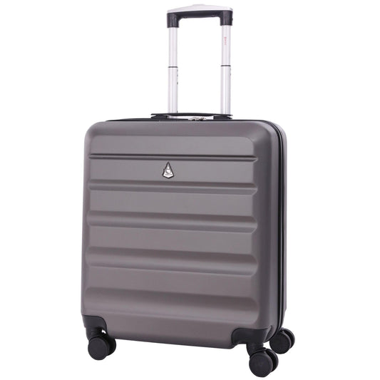 Aerolite 56x45x25cm Easyjet / British Airways / Jet2 maximum 4 wheel carry-on lightweight hard shell cabin suitcase travel trolley luggage 56x45x25 (Charcoal Grey)