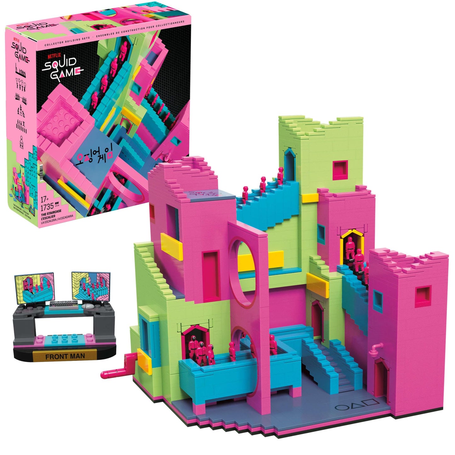 MEGA Squid Game action figure building toy The Staircase with 1707 pieces, movable figure, for collectors, HYL45.