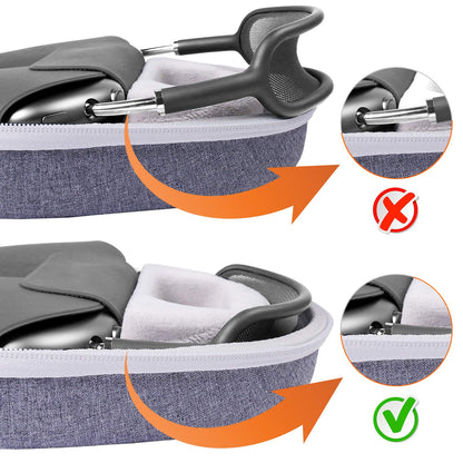 co2CREA carrying case compatible with AirPods Max headphones, puts headphones to sleep mode instantly, improved smart case for headphones (Case only)