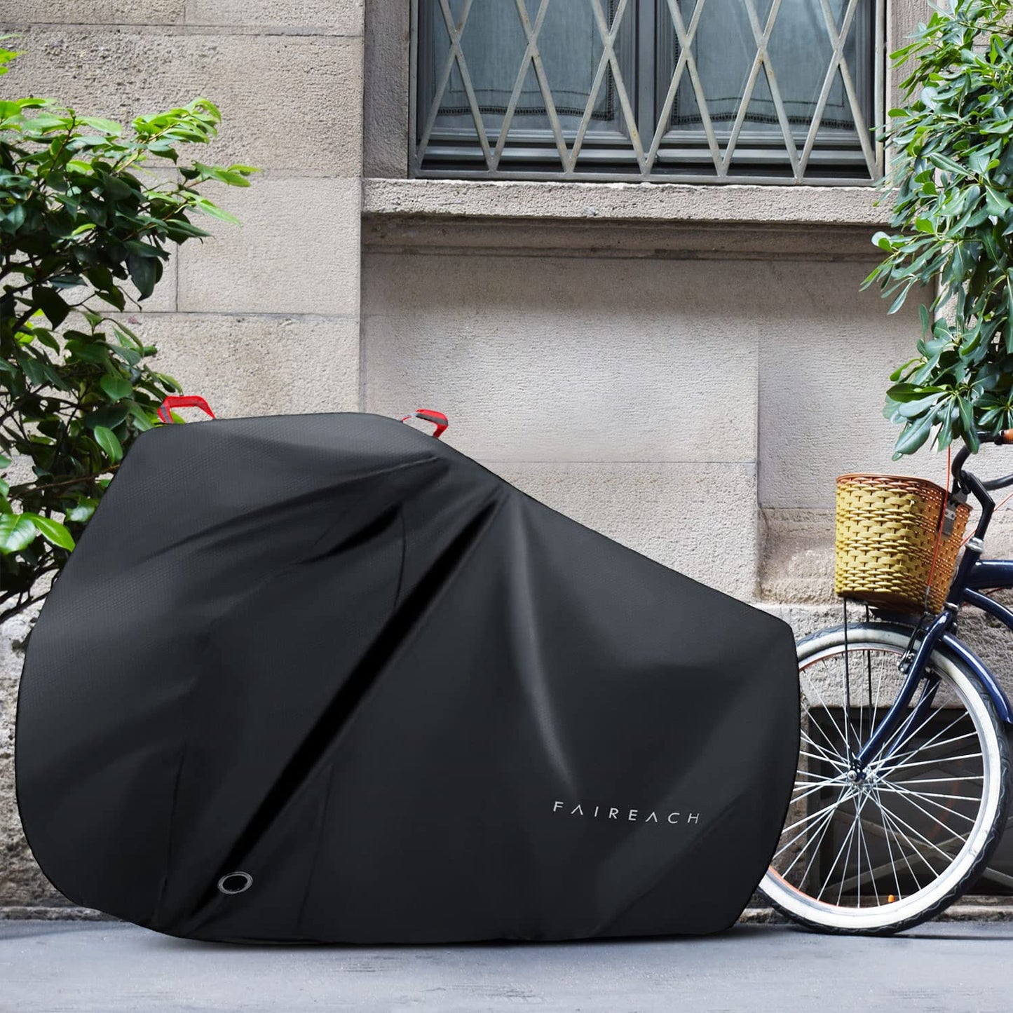 Faireach Bike Cover Waterproof, 210D Premium Fabric Bicycle Cover, Bike Garage Protection from Dust Rain Snow UV, Protective Cover with Lock Holes & Bag for all Bike Types