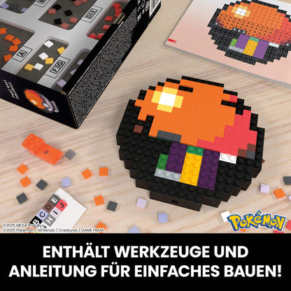 MEGA Pokémon action figure building toy, Pokéball with 381 pieces, approximately 15 cm tall, for collectors, JGG71.