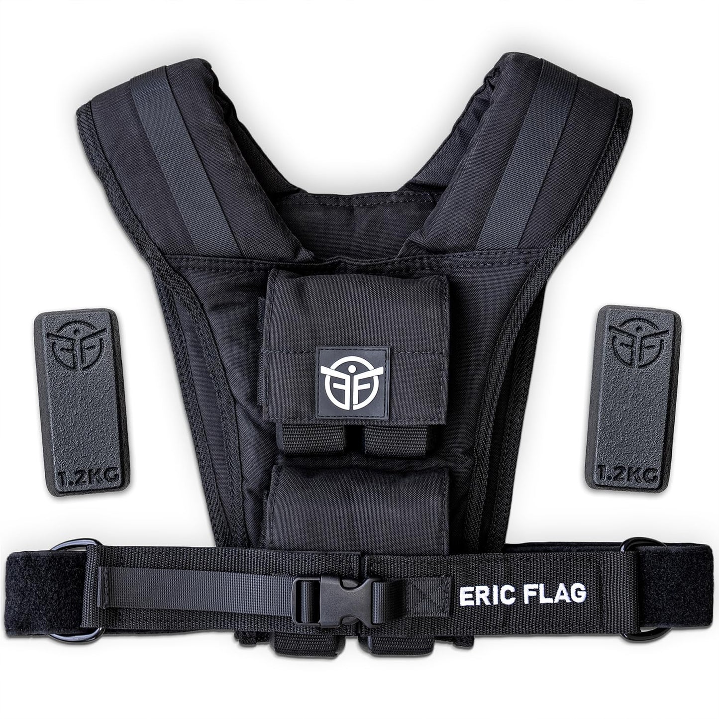 Eric Flag Weight Vest 20kg or 10kg - Adjustable Weighted Vest for CrossFit, Strength Training, Calisthenics, and Gym. Comfortable vest with removable metal weights, suitable for both men and women.