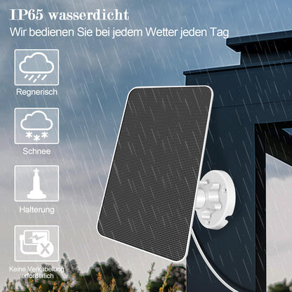 6W solar panels compatible with Spotlight Cam Plus/Pro and Stick Up Cam Battery, 3m charging cable IP65 solar panel with 5V continuous charging.