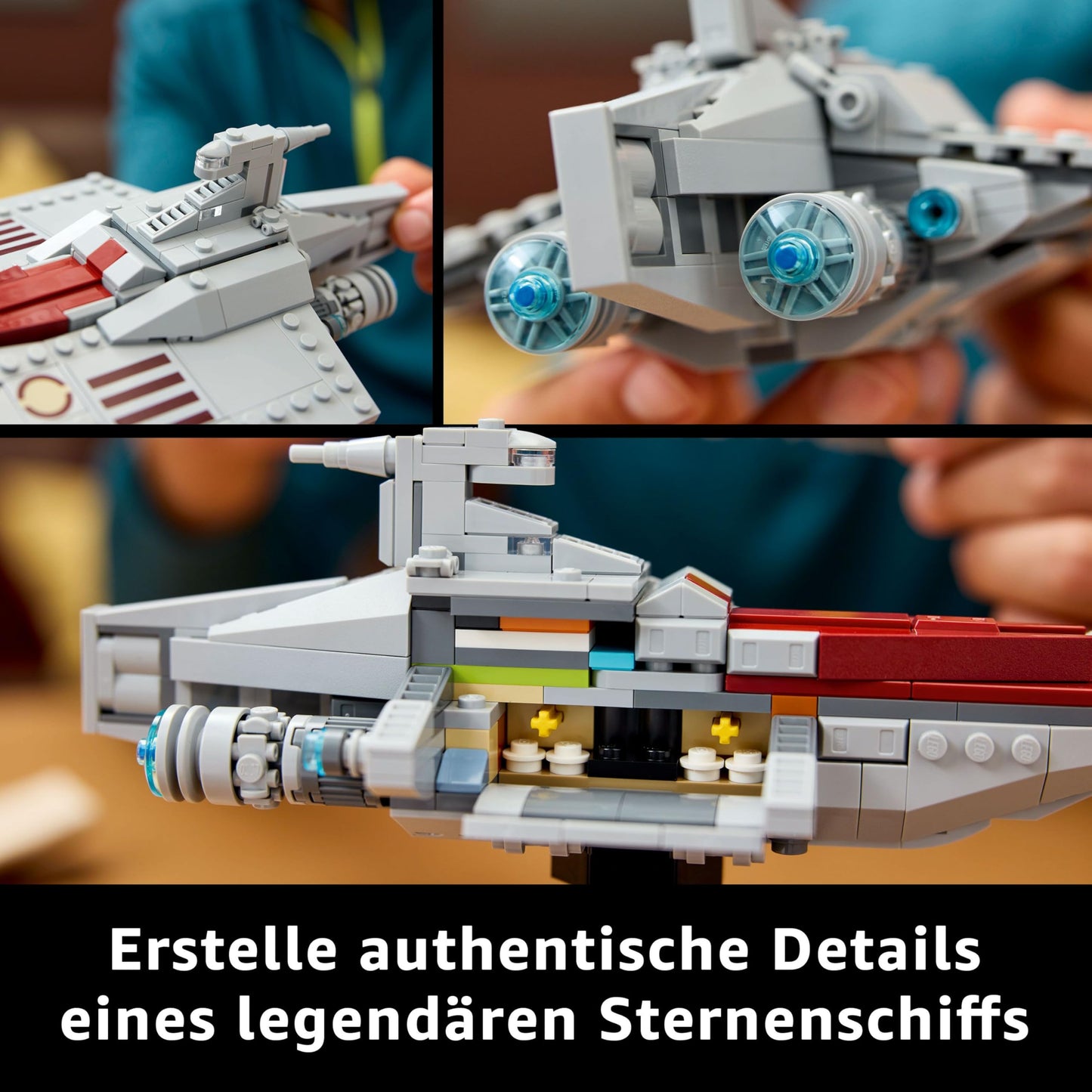 LEGO Star Wars 75404 Assault Ship of the Acclamator class from Attack of the Clones - Starship for collecting, building, and displaying - fantasy building set - gift for adult and teenage fans